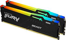 Оперативная память DDR5 64GB (2x32GB) PC-48000 (6000MHz) Kingston CL30 FURY Beast Black RGB EXPO [KF560C30BBEAK2-64]